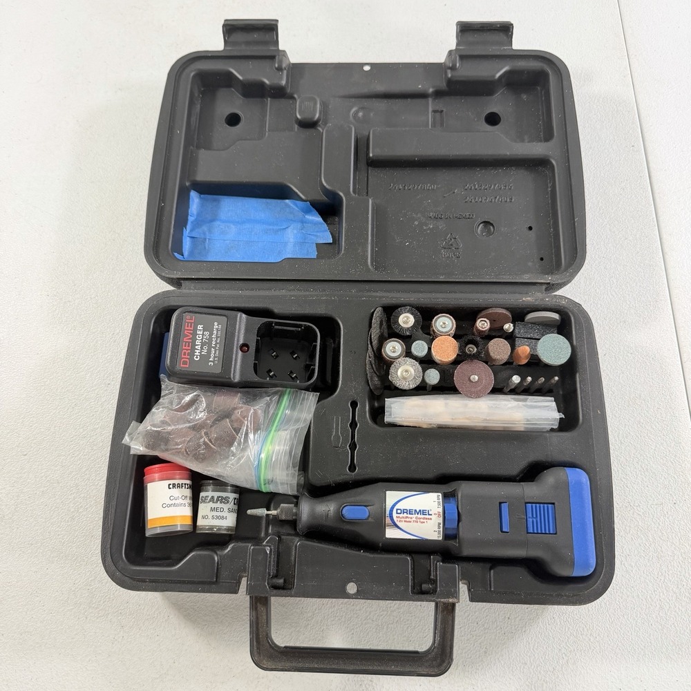 Dremel MultiPro Cordless 7.2V Model 770 Rotary Tool W/ Battery Case Charger